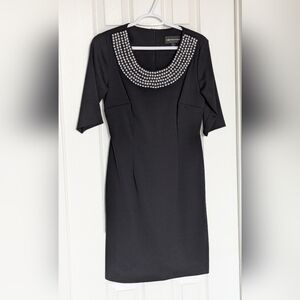 Women's (Size 6) Black Cocktail Dress with Beaded Neckline